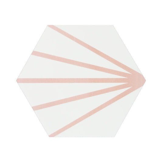 Meraki Line Rosa Porcelain Tile 19.8 x 22.8cm-Delforno