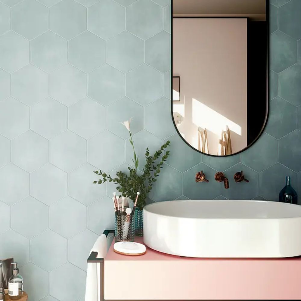 Meraki Base Aquamarina Porcelain Tile 19.8 x 22.8cm-Bestile S.L.-Delforno