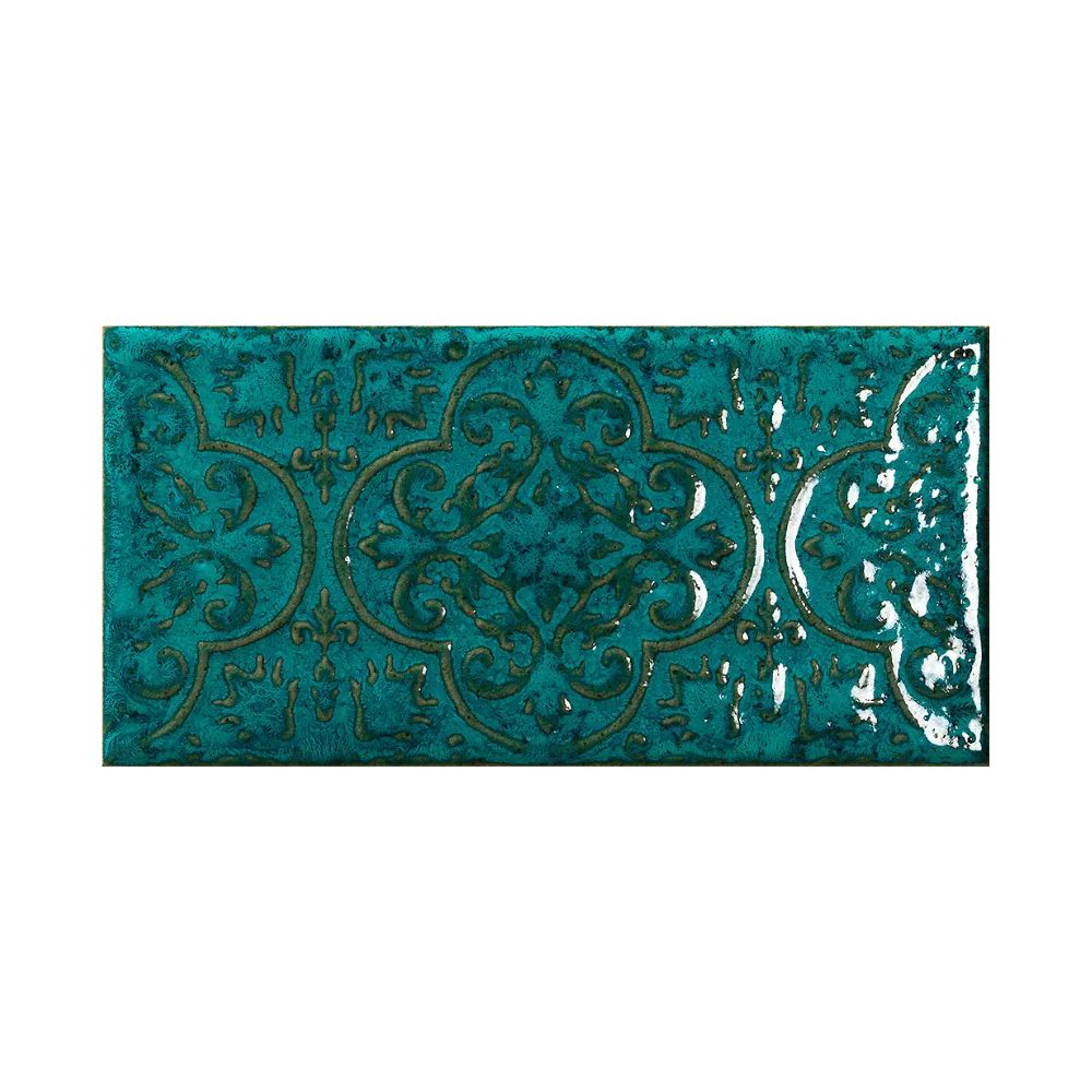 Zurbaran Turquesa Porcelain Tile 11.2 x 22.4cm-Bestile S.L.-Delforno