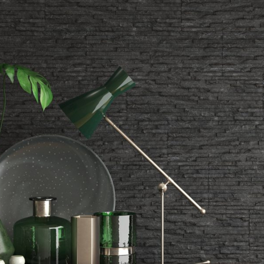 Centenar Black Porcelain Tile 17 x 52cm-Delforno