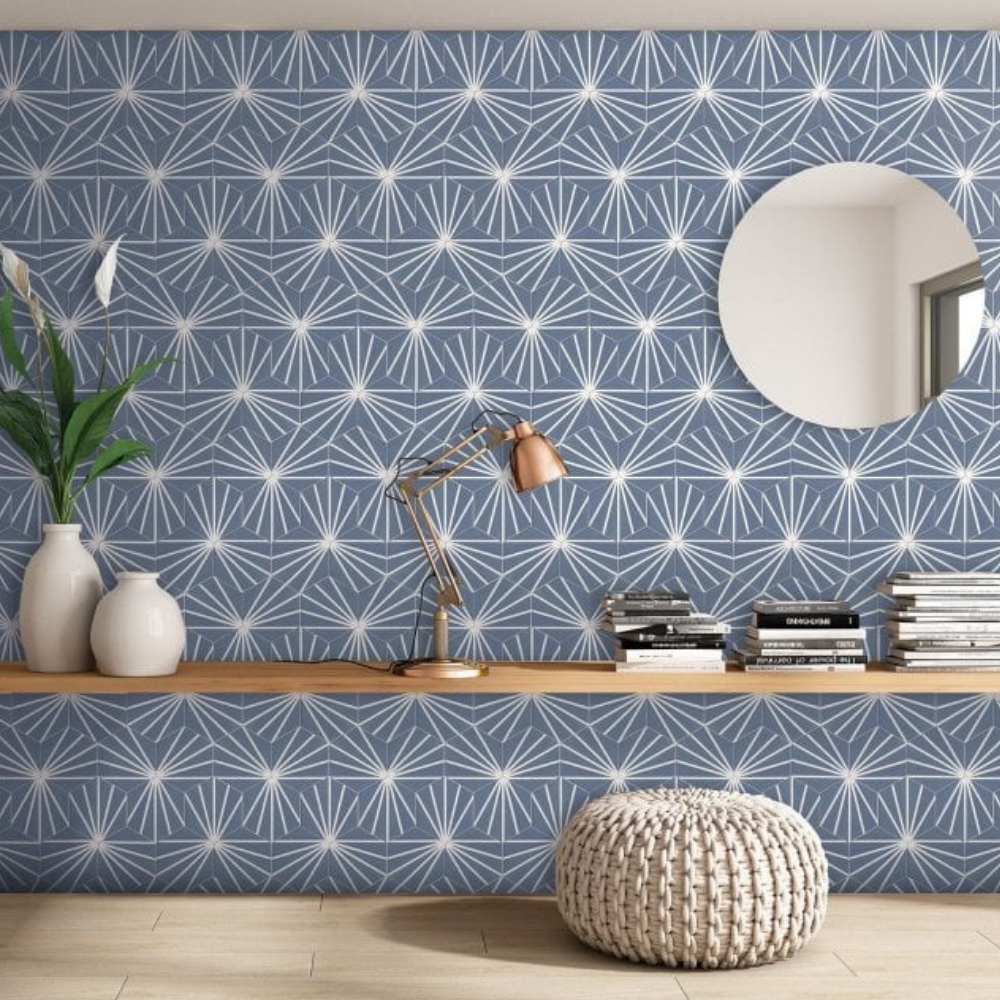 Meraki Azul Porcelain Tile 19.8 x 22.8cm-Bestile S.I.-Delforno