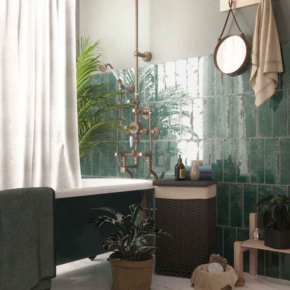 Alma Verde Porcelain Tile 10 x 30cm-Bestile S.I.-Delforno