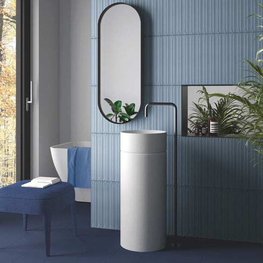 Architectural Format Hopp Blue Matt Tile 5x40cm-Delforno