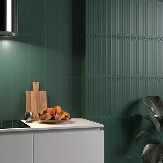 Architectural Format Hopp Laurel Green Matt Tile 5x40cm-Delforno