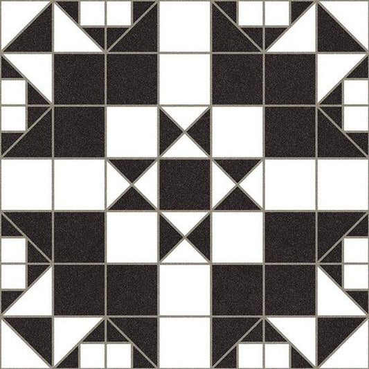 Arrow Black Ceramic Tile 31.6 x 31.6cm-Delforno