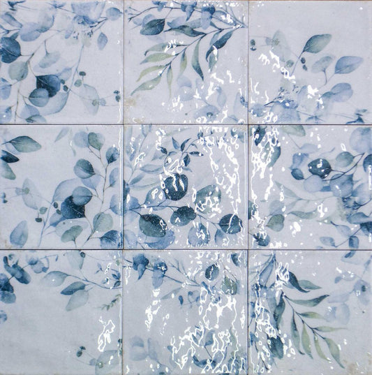 Authentic Pattern Mayolica Woods Glazed Ceramic Tile 14.8 x 14.8cm-Delforno