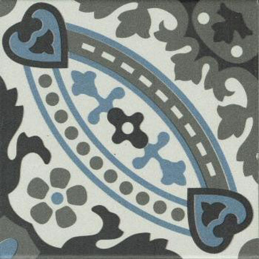 Authentic Pattern Carla Porcelain Tile 15 x 15cm-Delforno