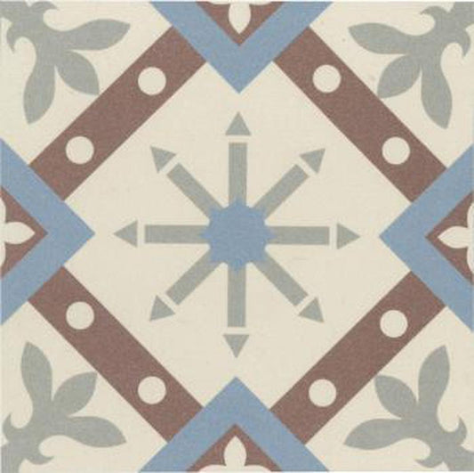 Authentic Pattern Charles Porcelain Tile 15 x 15cm-Delforno