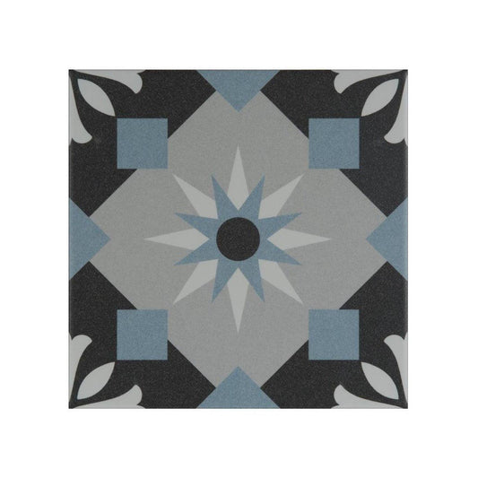 Authentic Pattern Henrique Porcelain Tile 20 x 20cm-Delforno