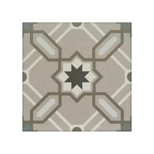 Authentic Pattern Odette Porcelain Tile 20 x 20cm-Delforno