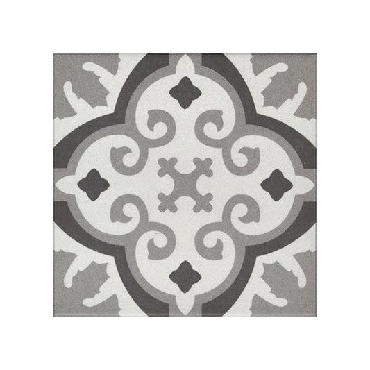 Authentic Pattern Toro Noir Porcelain Tile 20 x 20cm-Delforno
