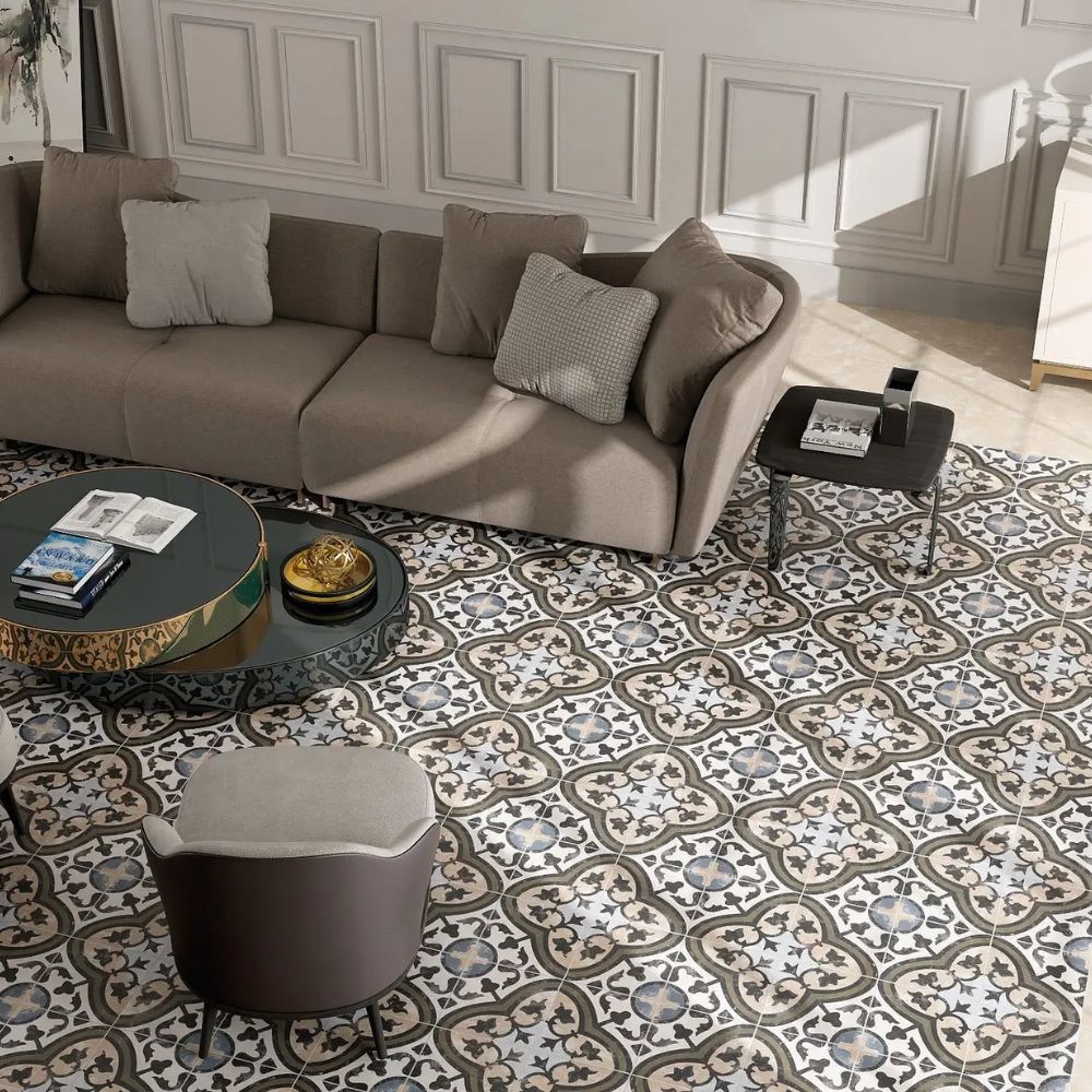 Evoque Cartusian Victorian Porcelain Tile 25 x 25cm-Codicer-Delforno