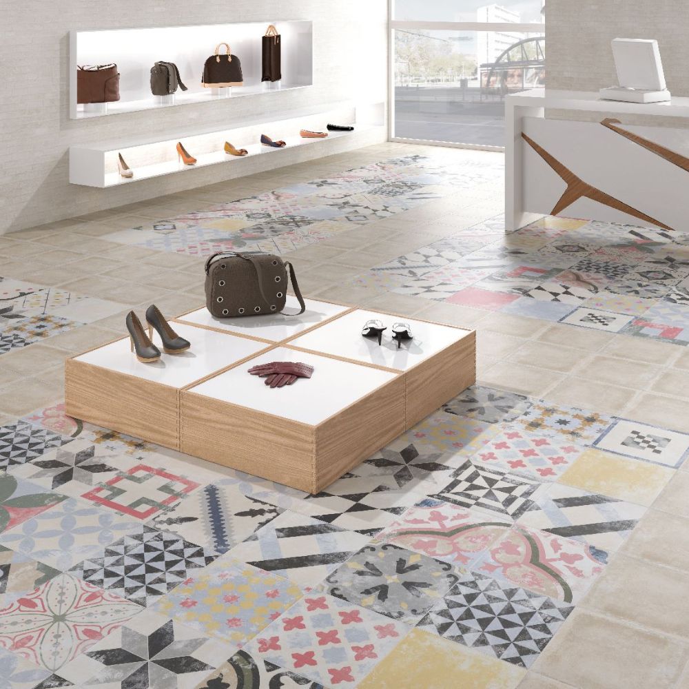 Pattern Floor Ina Colours Glazed Porcelain 25 x 25cm-Delforno