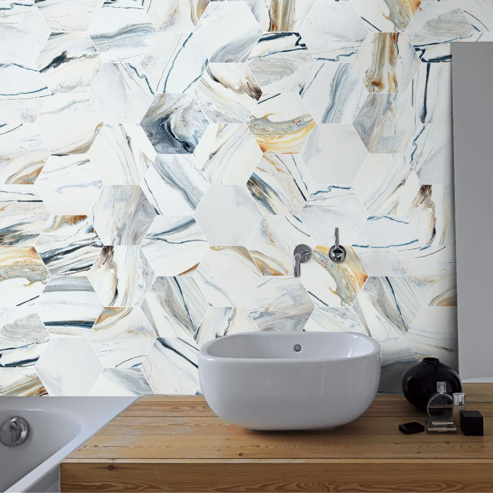 HEX Marmaris Sunset Porcelain Tile 22 x 25cm-CODICER-Delforno