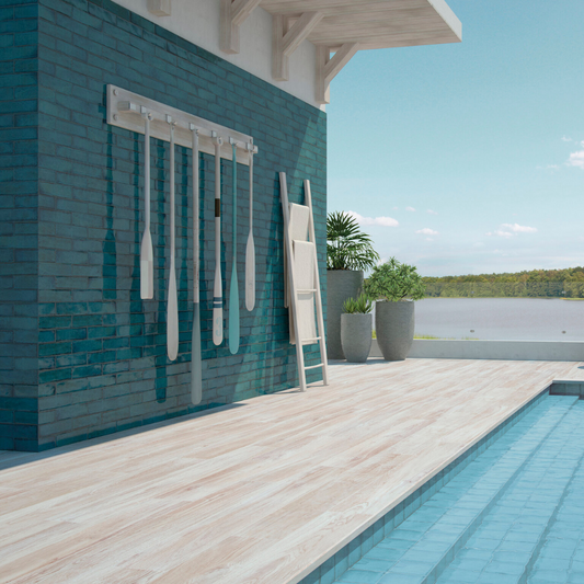 Alchimia Blue Brillo Porcelain Tile 7.5 x 30cm-Delforno