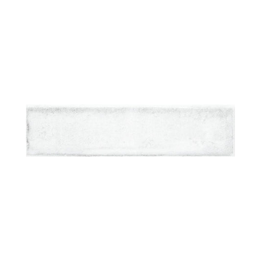 Alchimia White Brillo Ceramic Tile 7.5cm x 30cm-Delforno