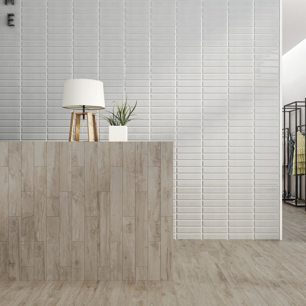Nebraska Maple Porcelain Tile 9.8 x 59.3cm-Delforno
