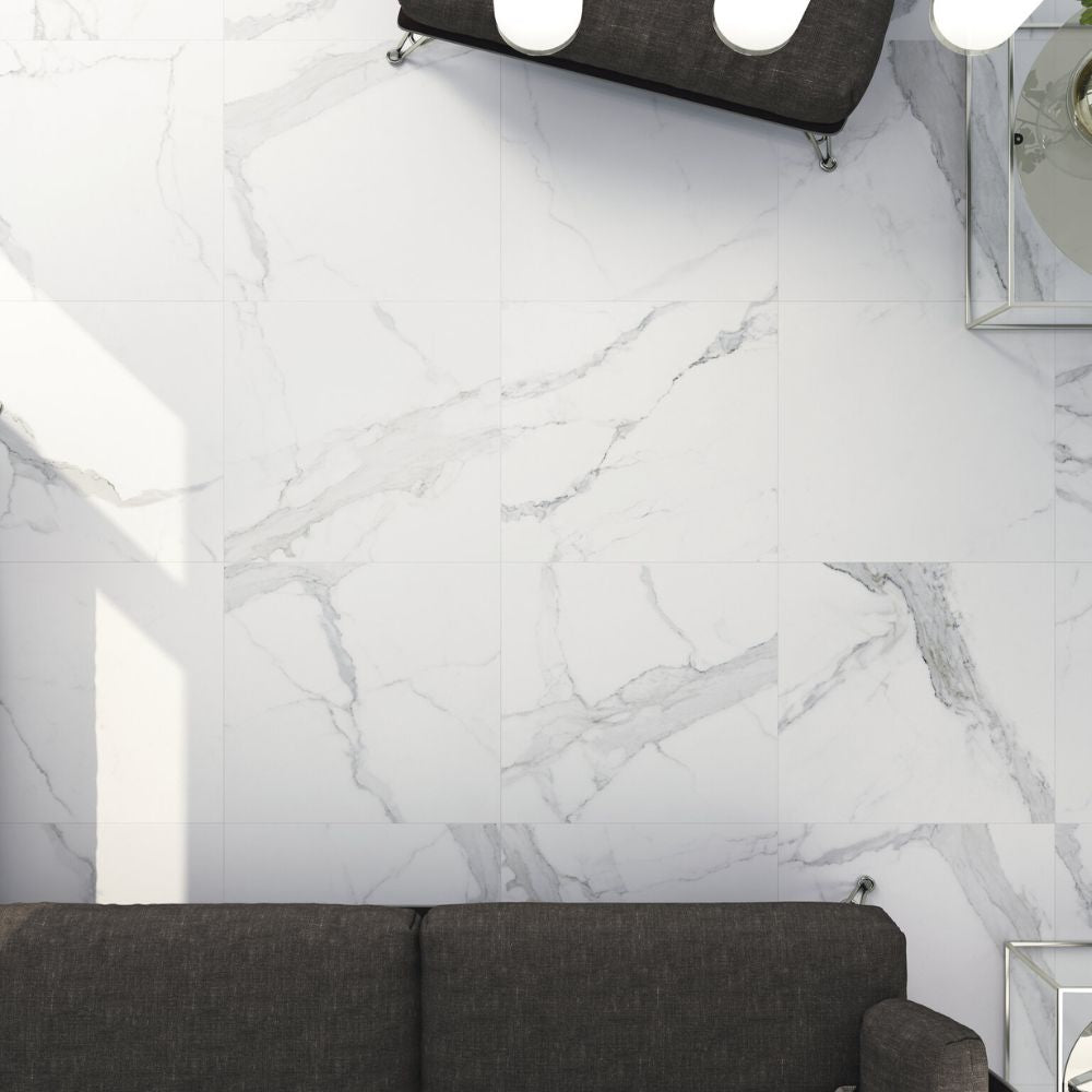 Statuario Mate Porcelain Tile 75 x 75cm-Cifre-Delforno