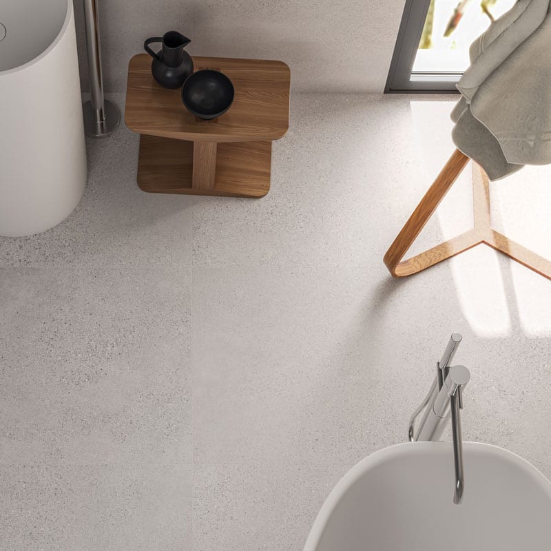 Contract White Porcelain Tile 90 x 90cm-Delforno