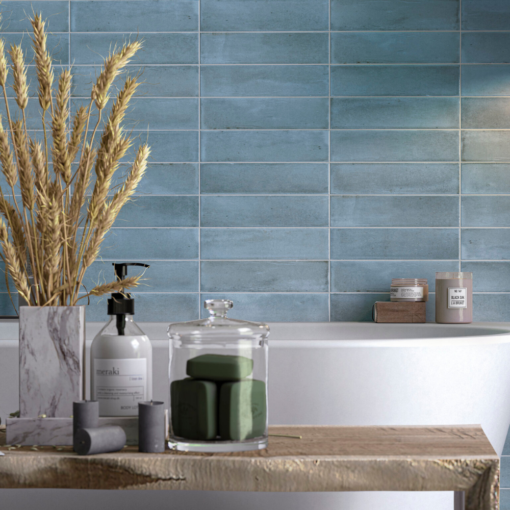 Nala Aqua Porcelain Tile 6 x 24.6cm-Cifre-Delforno