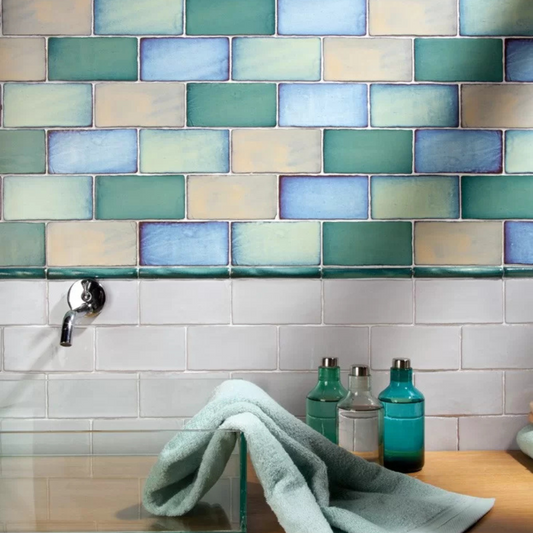 Agua Marina Ceramic Tile 7.5 x 15cm-Delforno