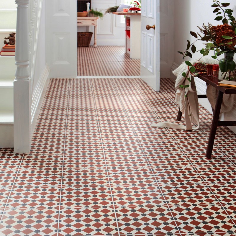 Henley Red Ceramic Tile 45 x 45cm-Duomo-Delforno