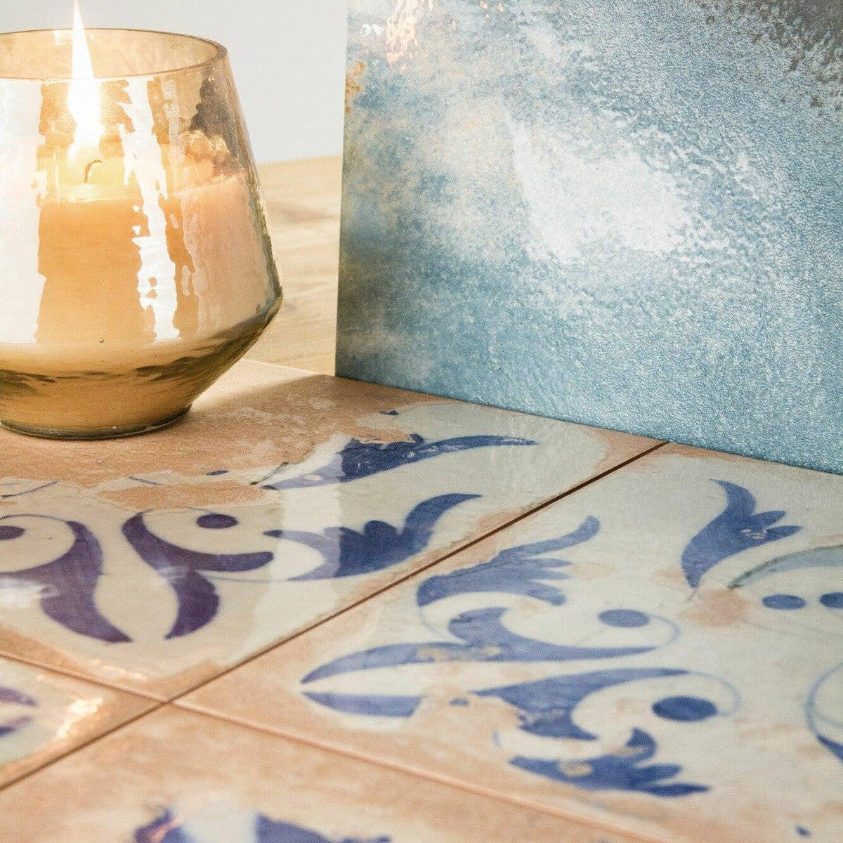 Coimbra Foliage Ceramic Tile 45 x 45cm-Delforno