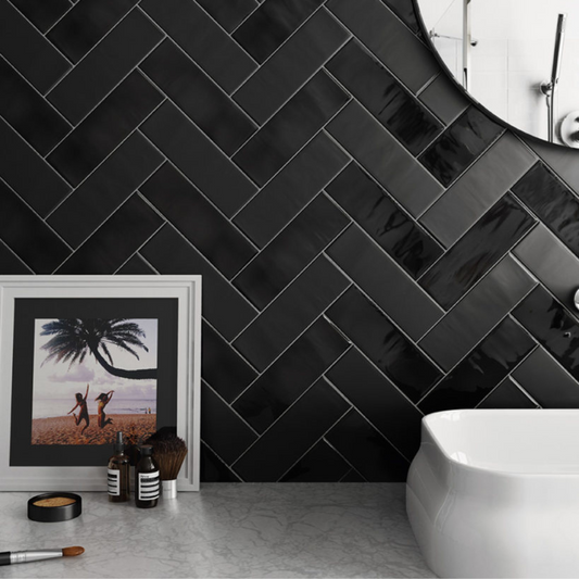 Country Antracite Matt Ceramic Tile 6.5 x 20cm-Delforno