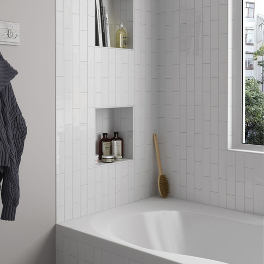 Country Blanco Ceramic Tile 6.5 x 20cm-Delforno