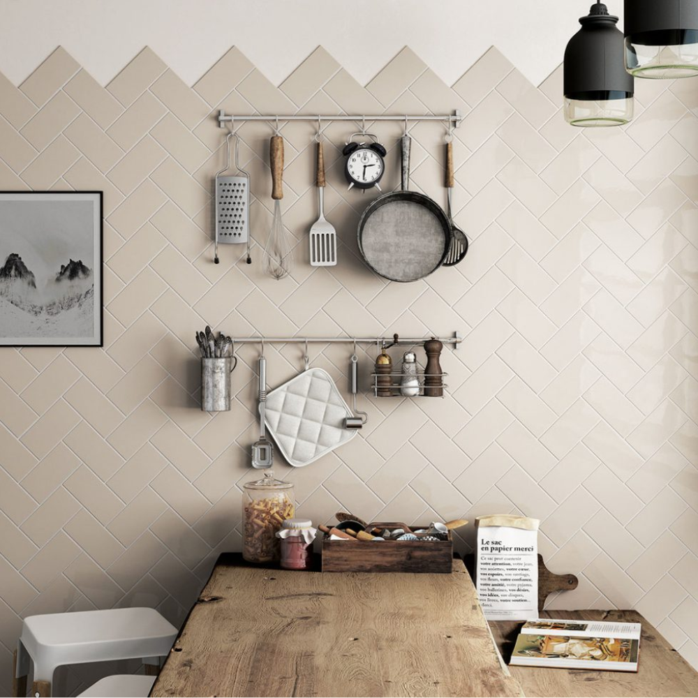 Evolution Greige Ceramic Tile 7.5 x 15cm-Equipe-Delforno