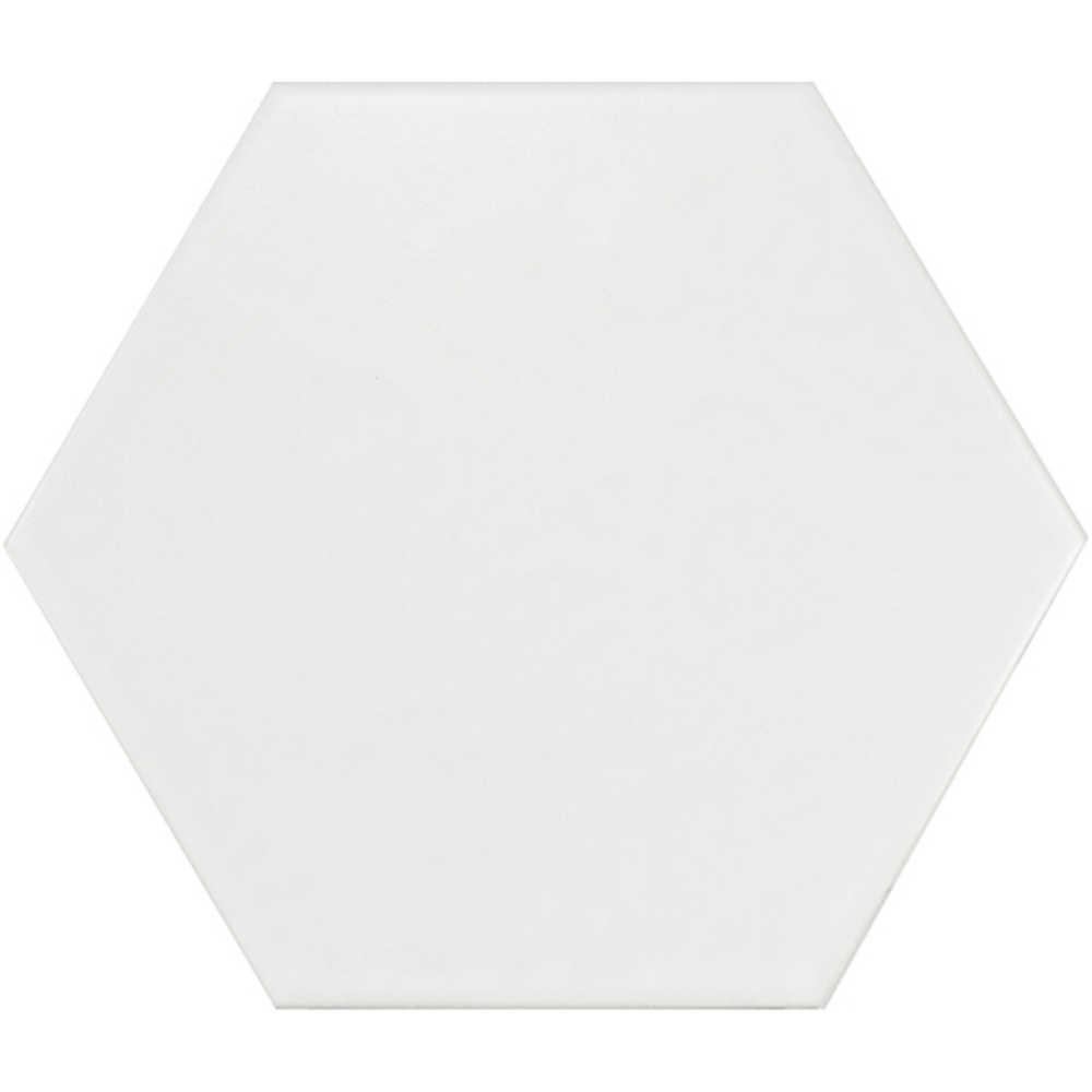 Hexatile Blanco Matt Porcelain Tile 17.2 x 20cm-Equipe-Delforno