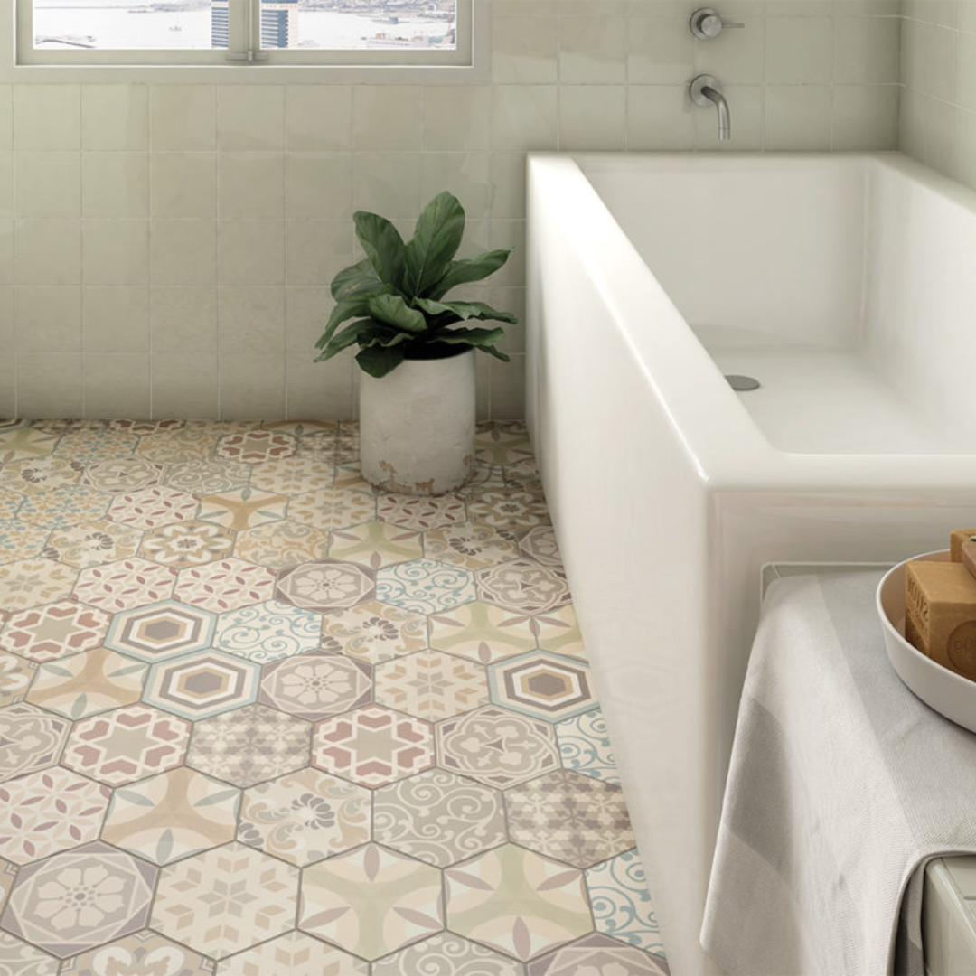 Hexatile Harmony Colours Porcelain Tile 17.5 x 20cm-Delforno