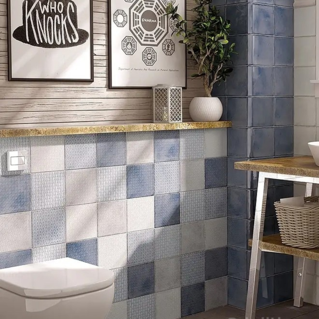 Splendours Royal Blue Porcelain Tile 15 x 15cm-Delforno