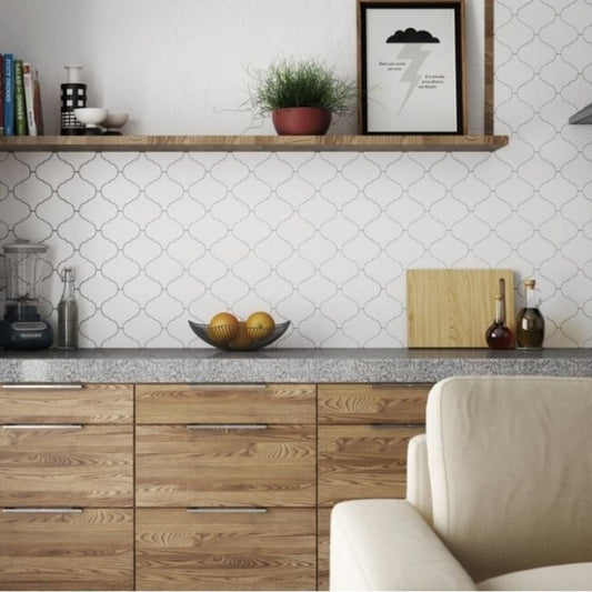 Hambria White Ceramic Wall Tile 12 x 12cm-Delforno