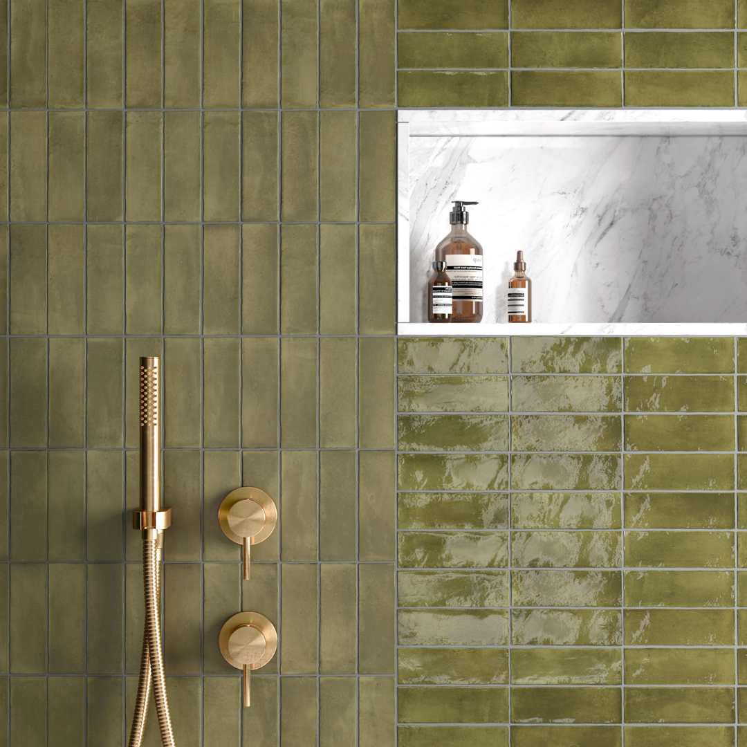 Coco Verde Matt Porcelain Tile 5 x 15cm
