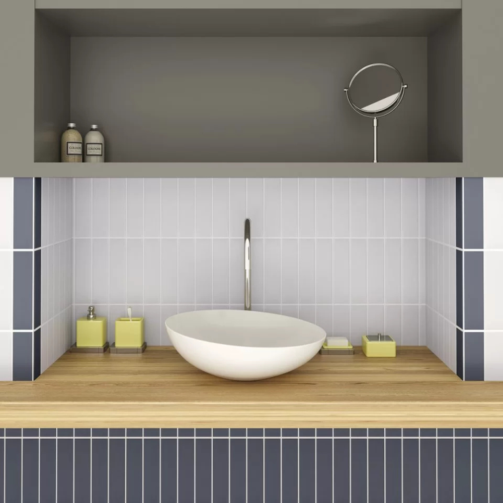 Manhattan Brick Indigo Porcelain Tile 6.3 x 25.5cm-Cevica-Delforno