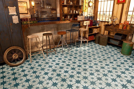 FS Star Blue Ceramic Tile 45 x 45cm-Delforno