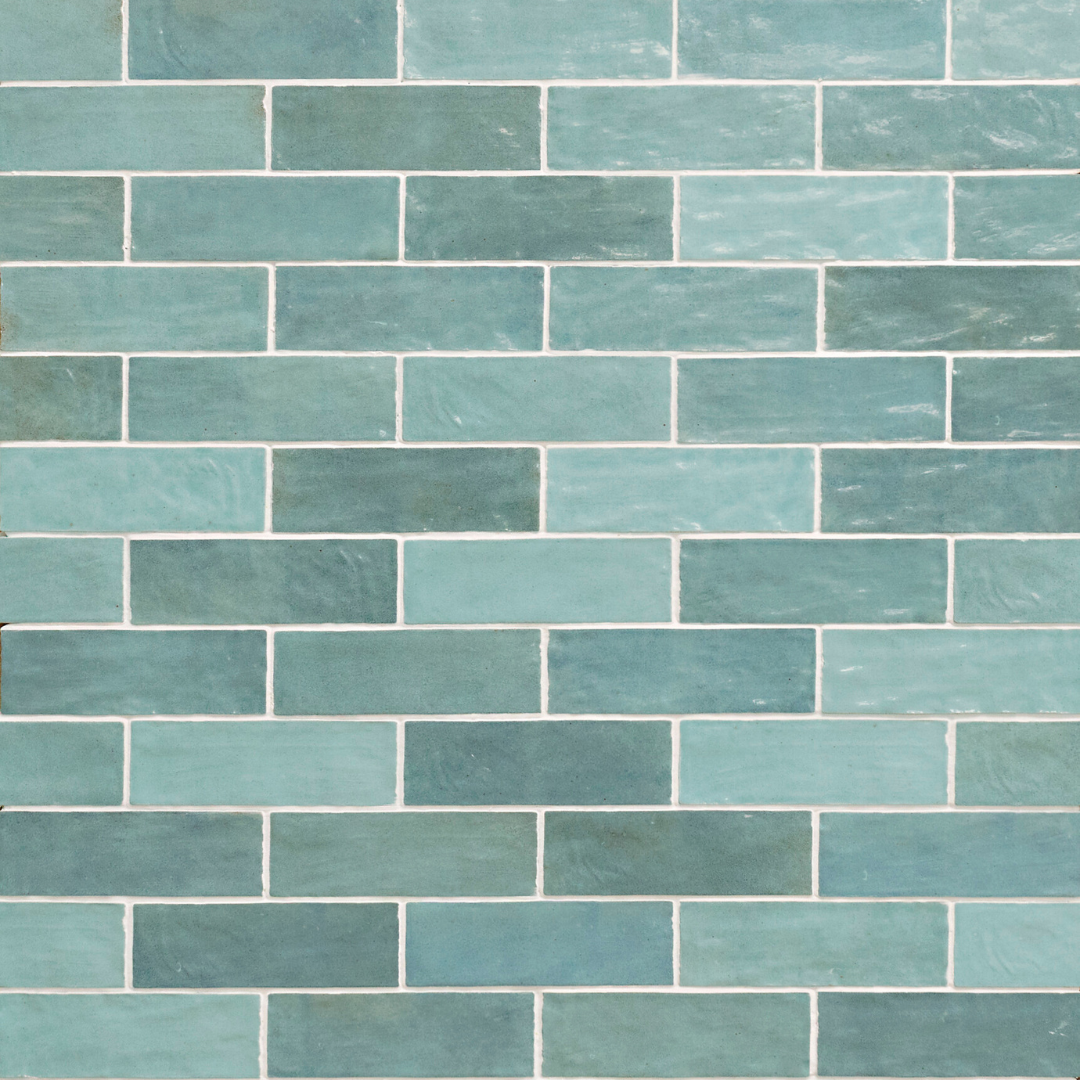 Riad Aqua Ceramic Tile 6.5 x 20cm