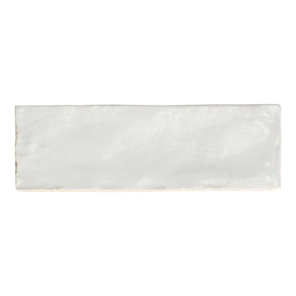 Riad White Ceramic Tile 6.5 x 20cm-Delforno