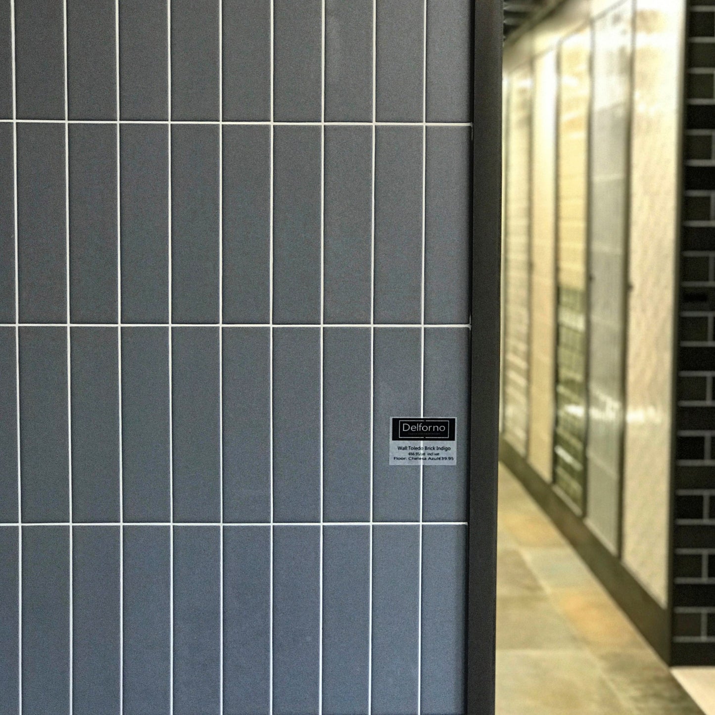 Manhattan Brick Indigo Porcelain Tile 6.3 x 25.5cm-Cevica-Delforno
