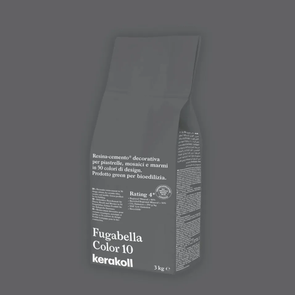 Fugabella Color Grout 10 Dark Grey 3Kg-Delforno