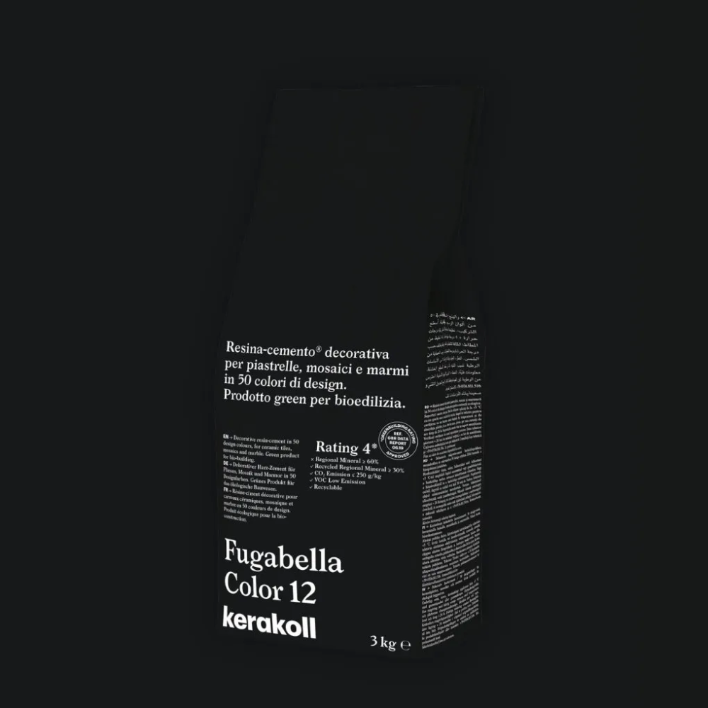 Fugabella Color Grout 12 Black 3Kg-Delforno