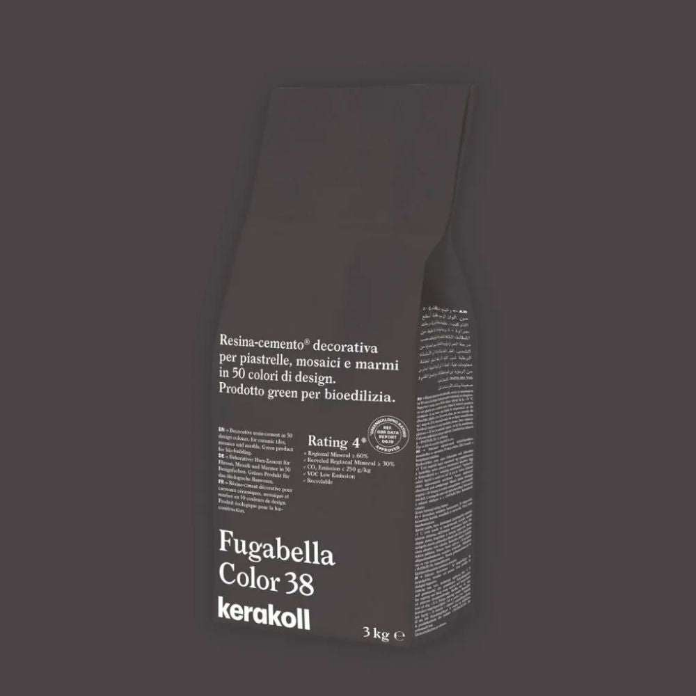 Fugabella Color Grout 38 Fig Black 3Kg-Kerakoll-Delforno