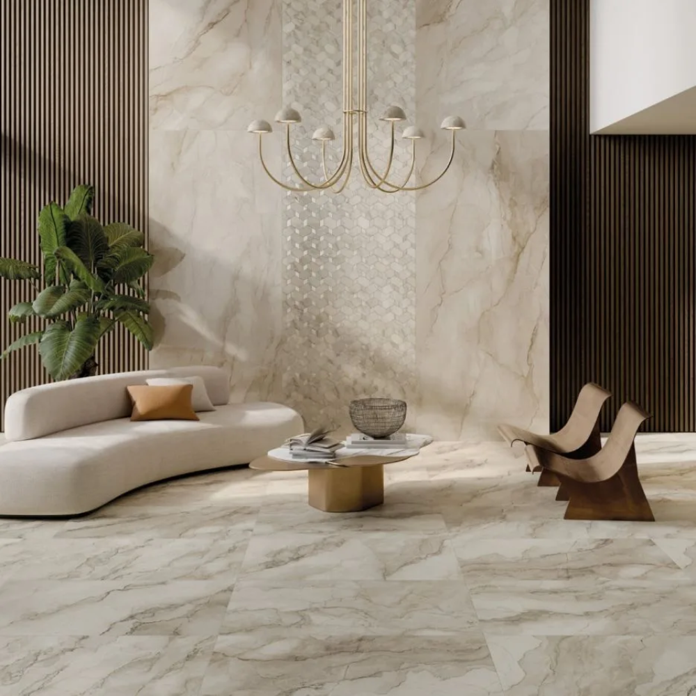 Bolgheri Beige 3D Satin Porcelain Tile 60 x 120cm