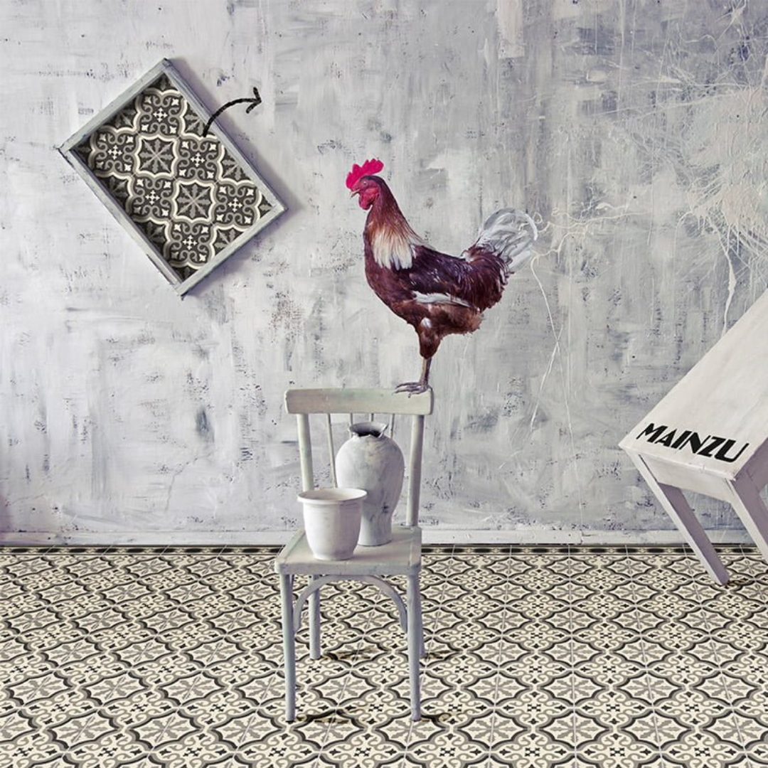 Centro Florentine White Porcelain Tile 20 x 20cm-Delforno