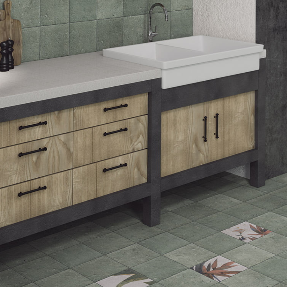 Green Bali Stone Porcelain Tile 20 x 20cm