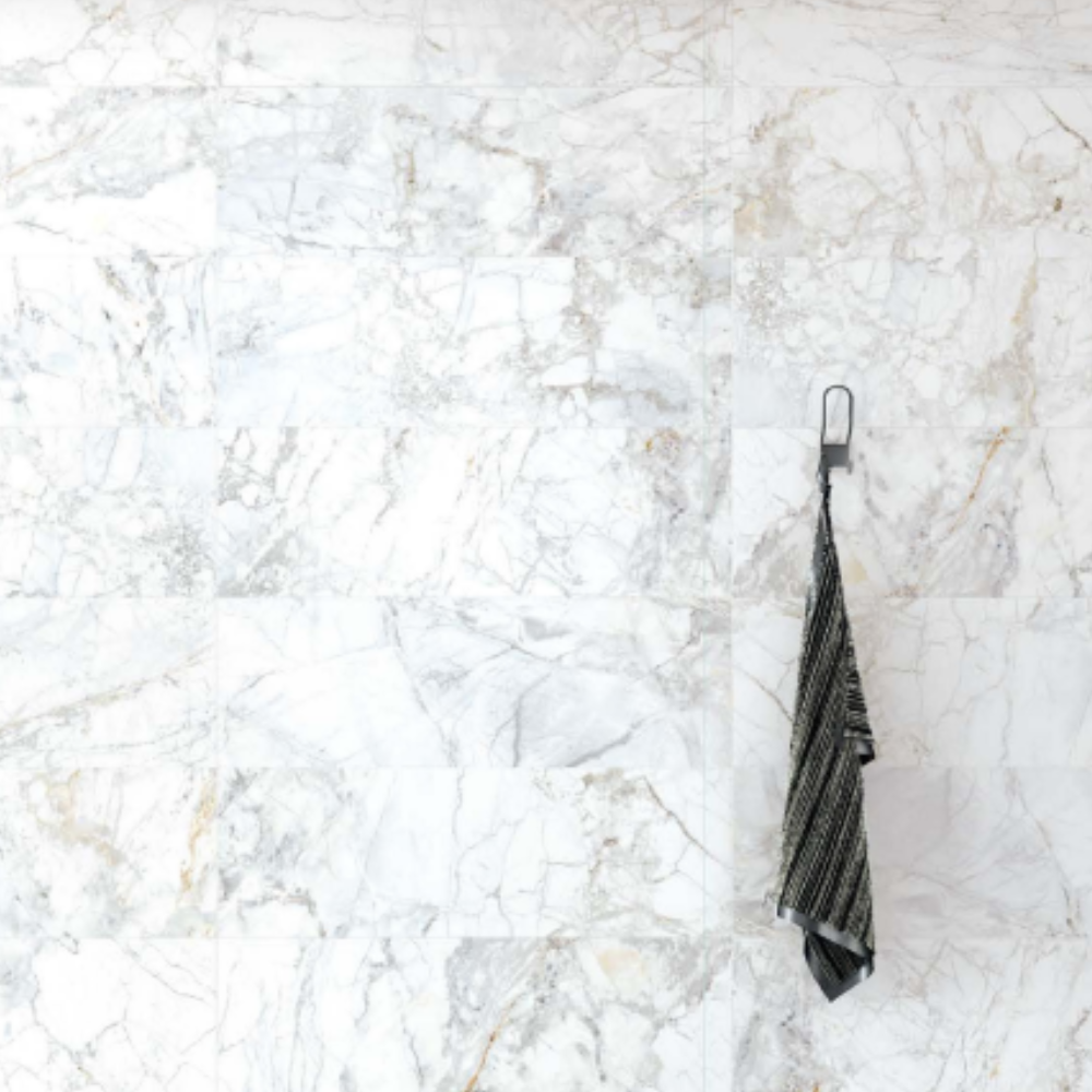 Supreme White Natural Porcelain Tile 33.3 x 100cm