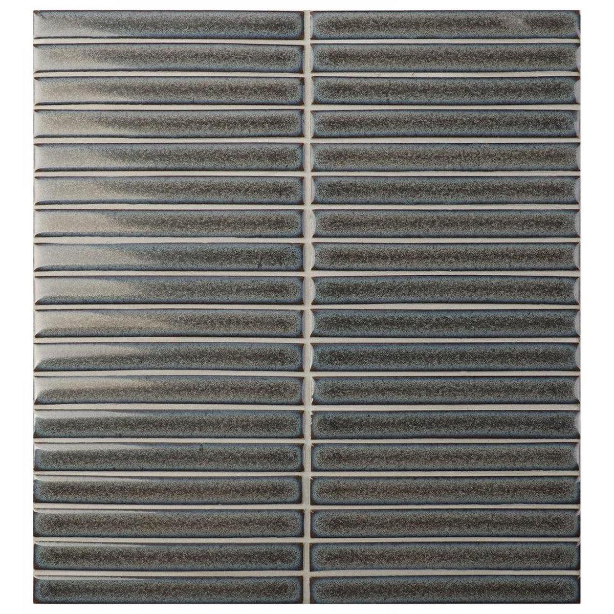 Mosaic Collection: Kit Kat Stormy Grey Gloss Porcelain Tile 30 x 30cm-Delforno
