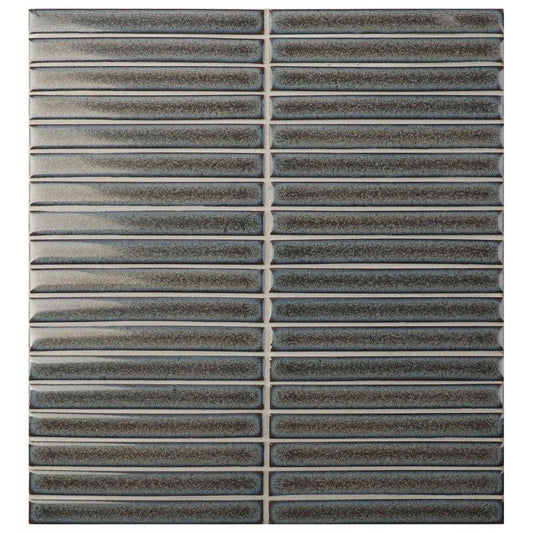 Mosaic Collection: Kit Kat Stormy Grey Gloss Porcelain Tile 30 x 30cm-Delforno