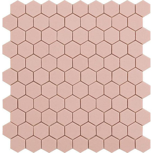 Mosaic Collection: Pink Hex Tile 31.7 x 30.7cm-Delforno